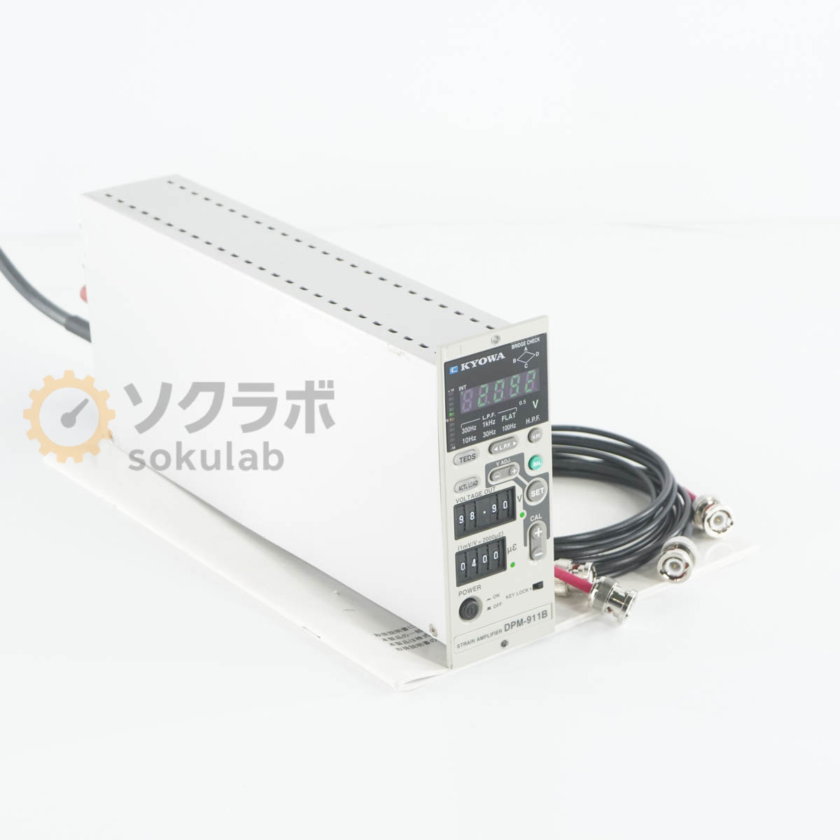 【中古】[JB]引きうけるなし KYOWA DPM-911B DPM-900 STRAIN AMPLIFIER 動ひずみ位置づける器 ストレインアンプ ワット数吊りひも 取りまわし明らかにする書 [08023-0080]