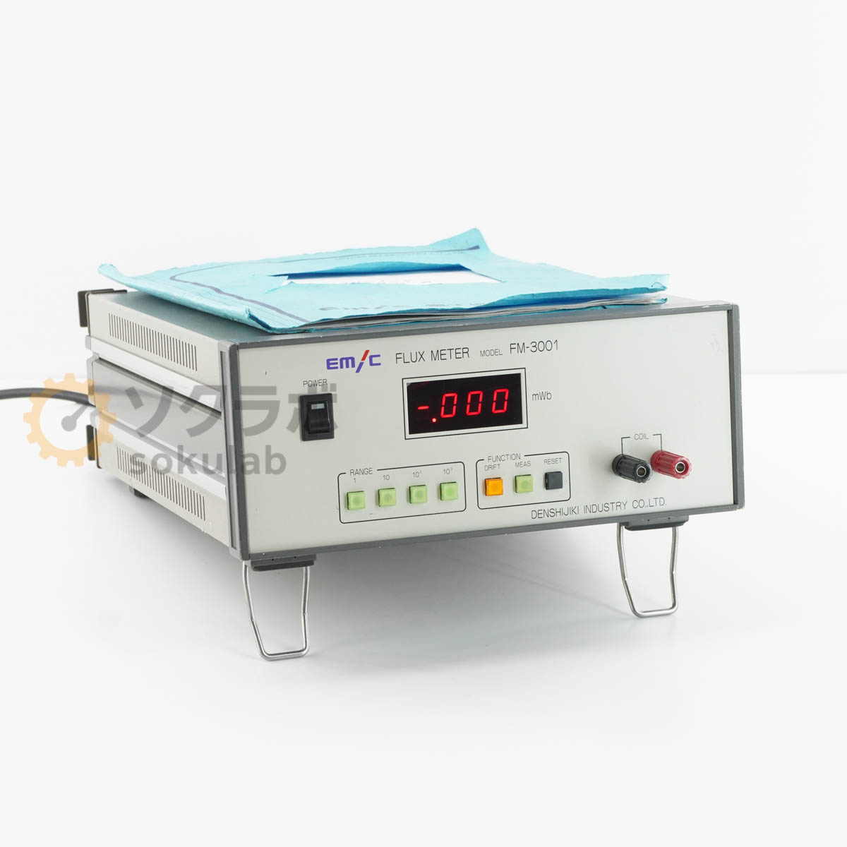 【中古】[DW]8日保証 DENSHIJIKI INDUSTRY FM-3001 EMIC FLUX METER 磁束計 フラックスメーター 取扱説明書 [08055-0131]