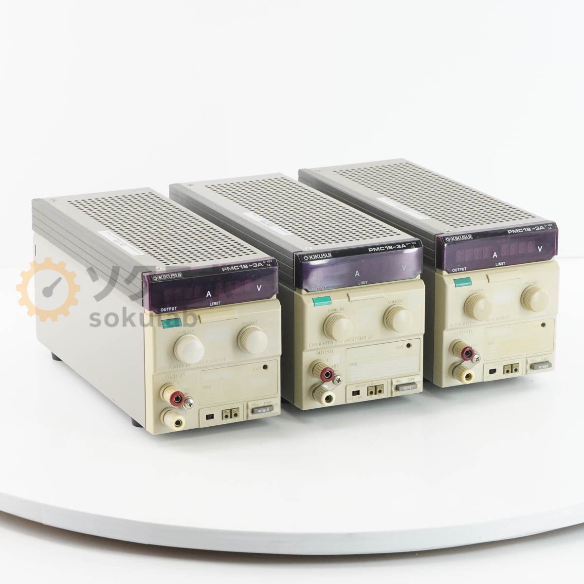 【中古】[DW]8日引きうける 3台書き割り KIKUSUI PMC18-3A PMC-A REGULATED DC POWER SUPPLY 直流兼ね合い化ワット数 DCワット数 直流ワット数 0~18V 3A [08055-0171]