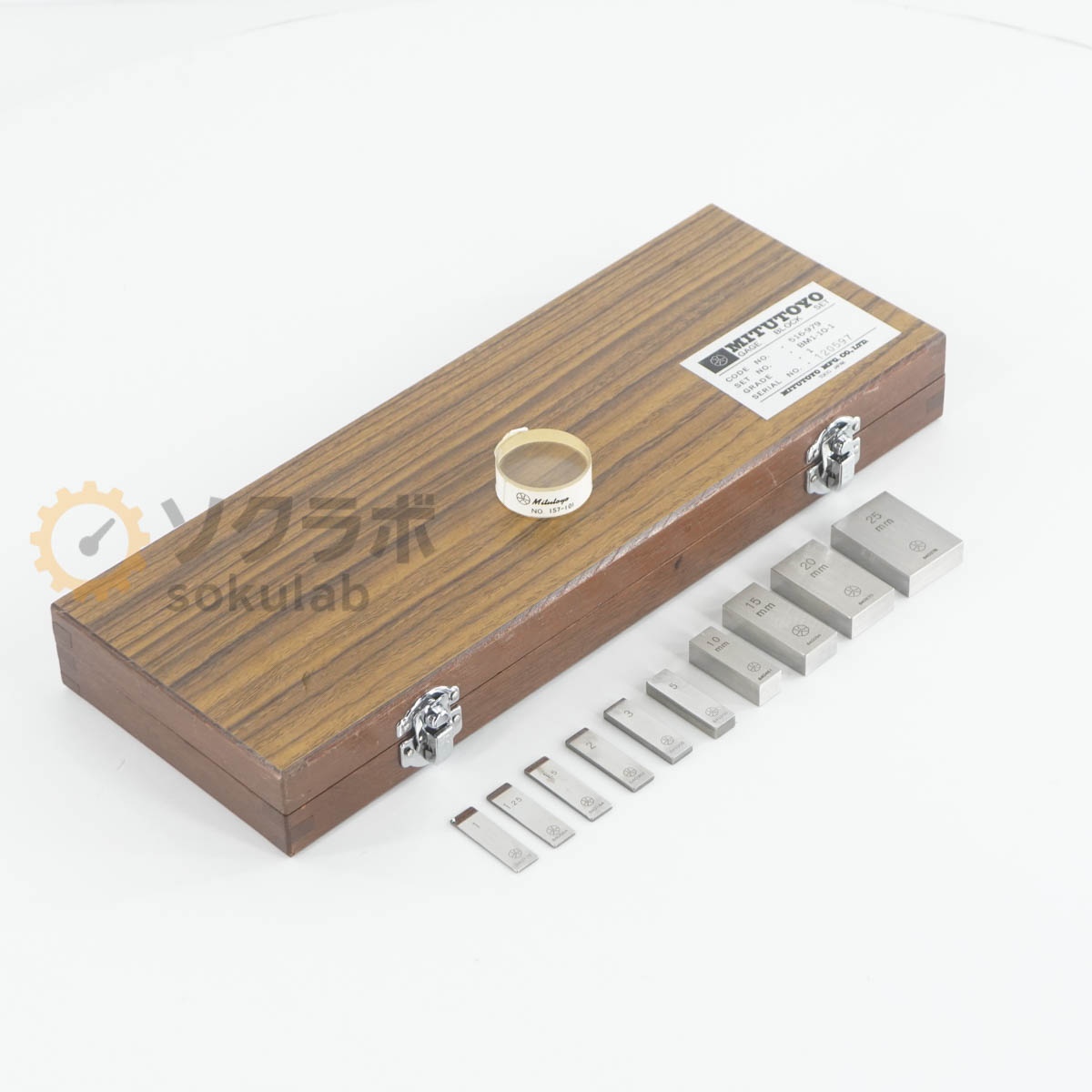 【中古】[DW]8日保証 Mitutoyo BM1-10-1 516-979 GAGE BLOCK SET BLOCK GAUGE ゲージブロックセット ブロックゲージ [08078-0024]
