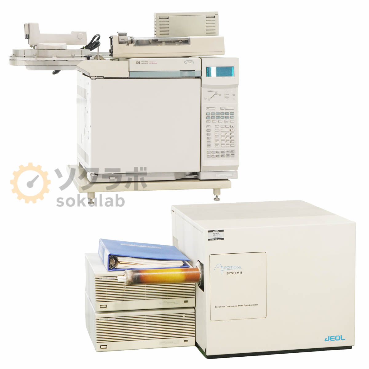 【中古】[JB]保証なし セット JEOL hp MS-6890 MS-AMII50 Automass SYSTEM II G1530A Plus GC System BENCHTOP QMS GC-MS ガスクロ...[07619-0006]