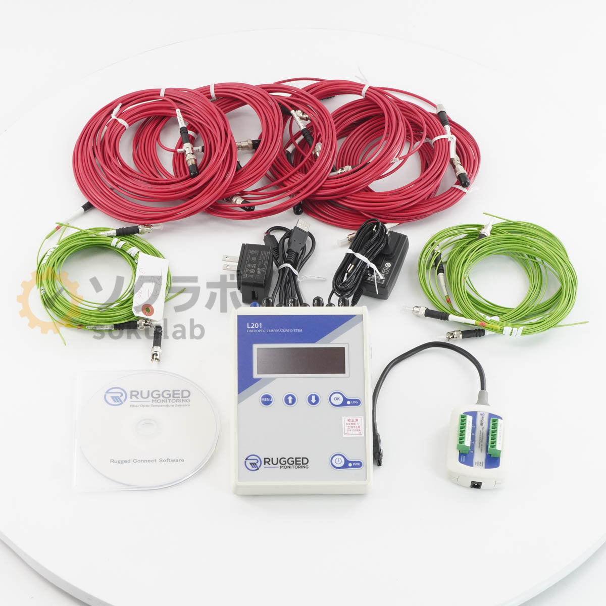 【中古】[DW]8日引き請ける 12/2021CAL RUGGED MONITORING L201 L201-08 FIBER OPTIC TEMPERATURE SYSTEM グラスファイバー体温計 ACアダプタ [08183-0043]