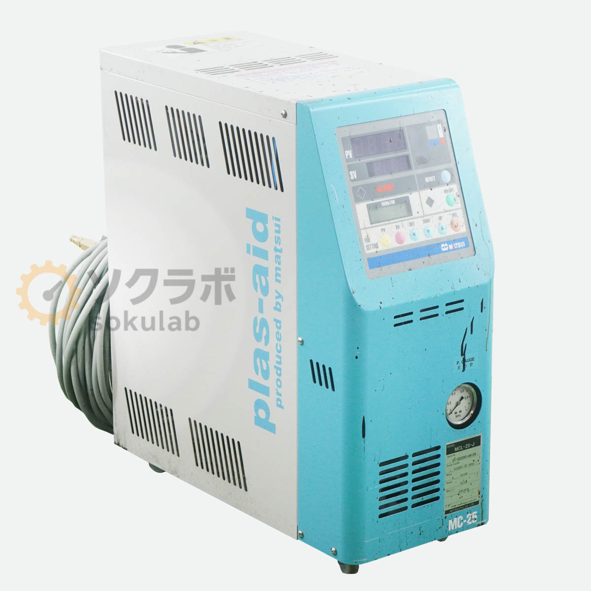 【中古】[PG]8日引き請ける MATSUI MCL-25-J MC-25 plas-aid 温調機 金型体温合わせる機 Temperature Controller 三相200V [08289-0020]
