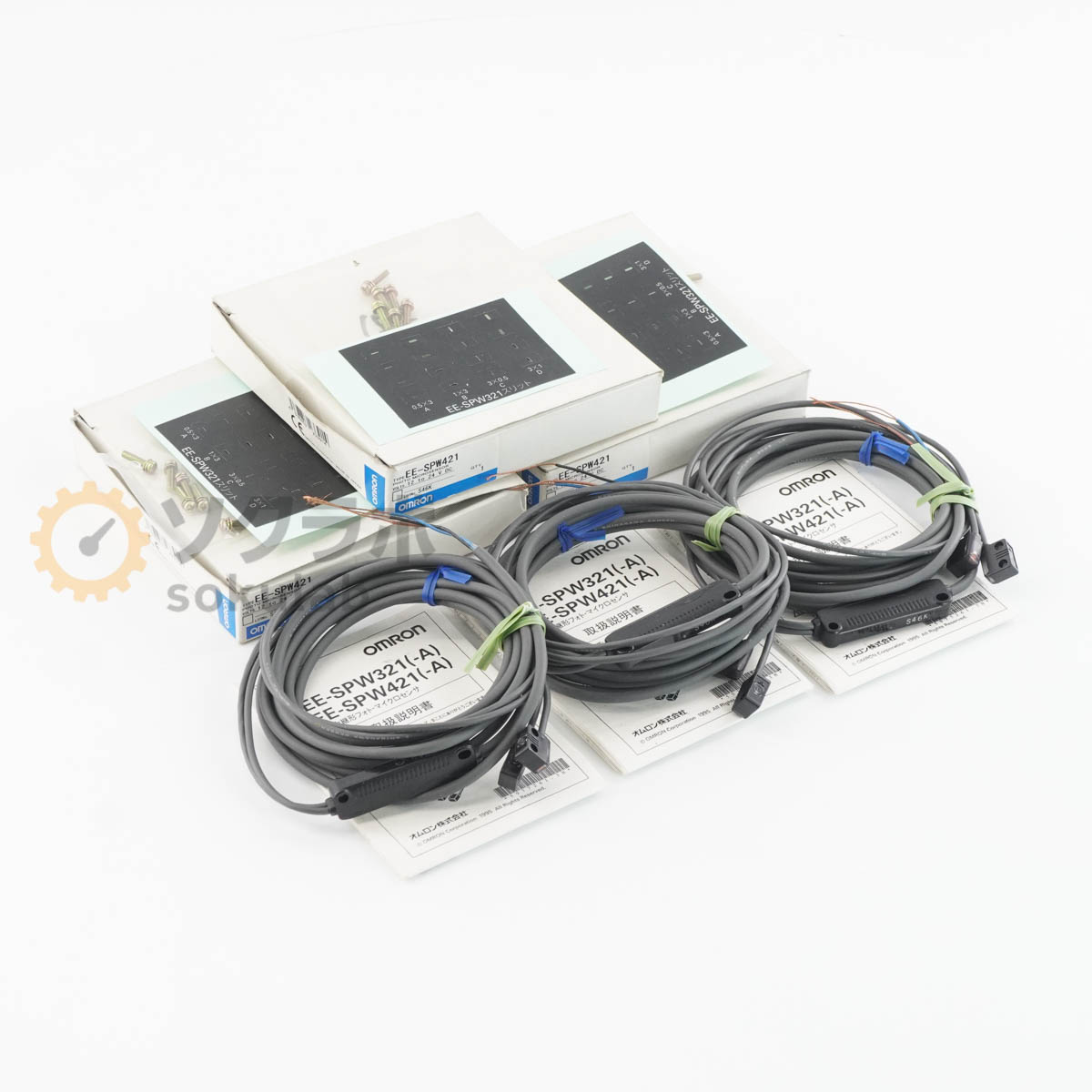 【中古】[PG]8日引き請ける 3台書き割り OMRON EE-SPW421 アンプリファイアー中継ぎ形(吊りひも抽き出し印字機) 写真絵・マイクロ検知器 PHOTO MICROSENSOR [08100-0073]