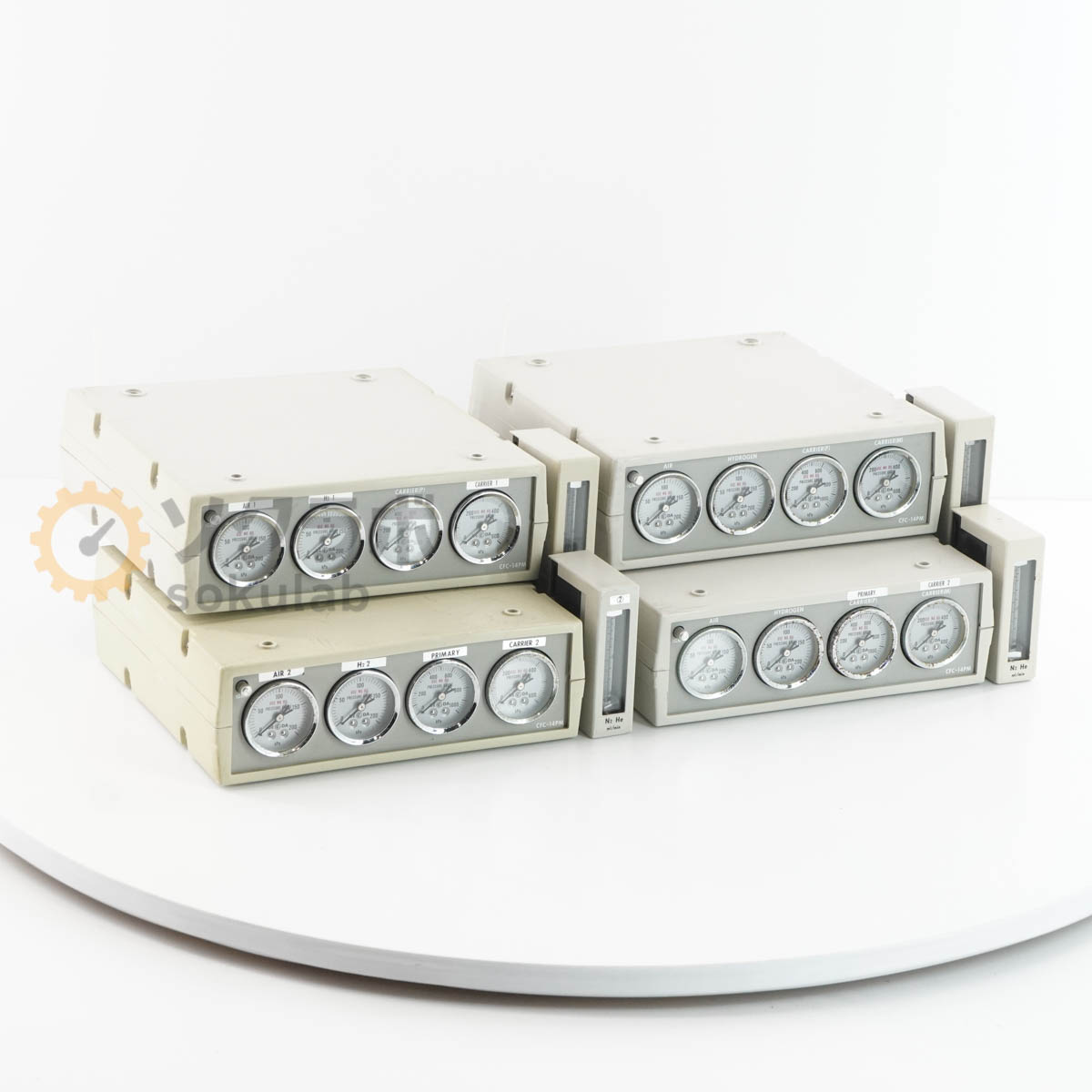 【中古】[DW]8日引き請ける 4台書き割り SHIMADZU CFC-14PM Flow Controller for GC Gas Chromatograph 流出制御装置 ガスクロマト...[07902-0105]
