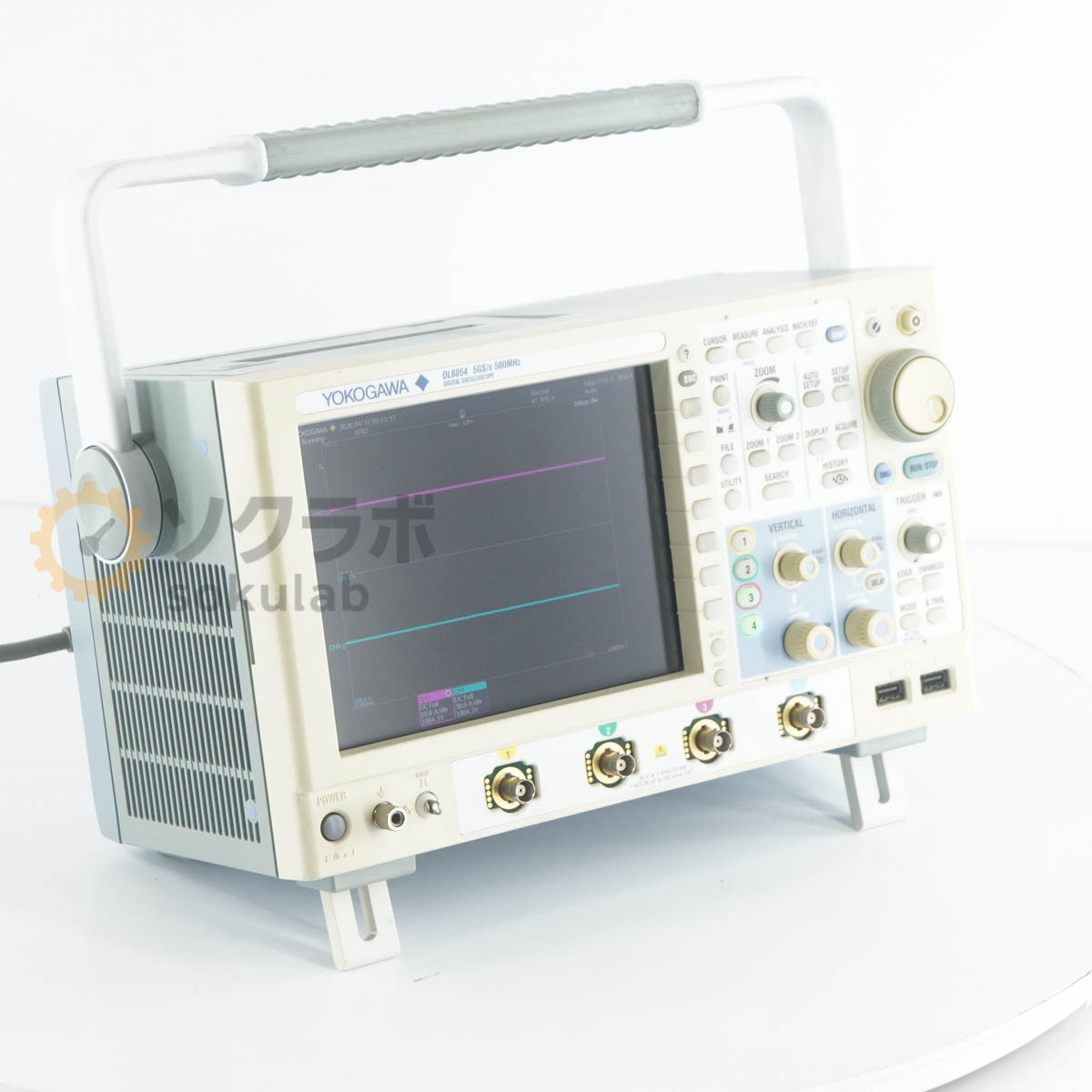 【中古】[DW]8日引きうける YOKOGAWA DL6054 -M-HJ/B5/P2/7C 500MHz 5GS/s DIGITAL OSCILLOSCOPE 横河 デジタル陰極線オシロスコープ [07896-0001]
