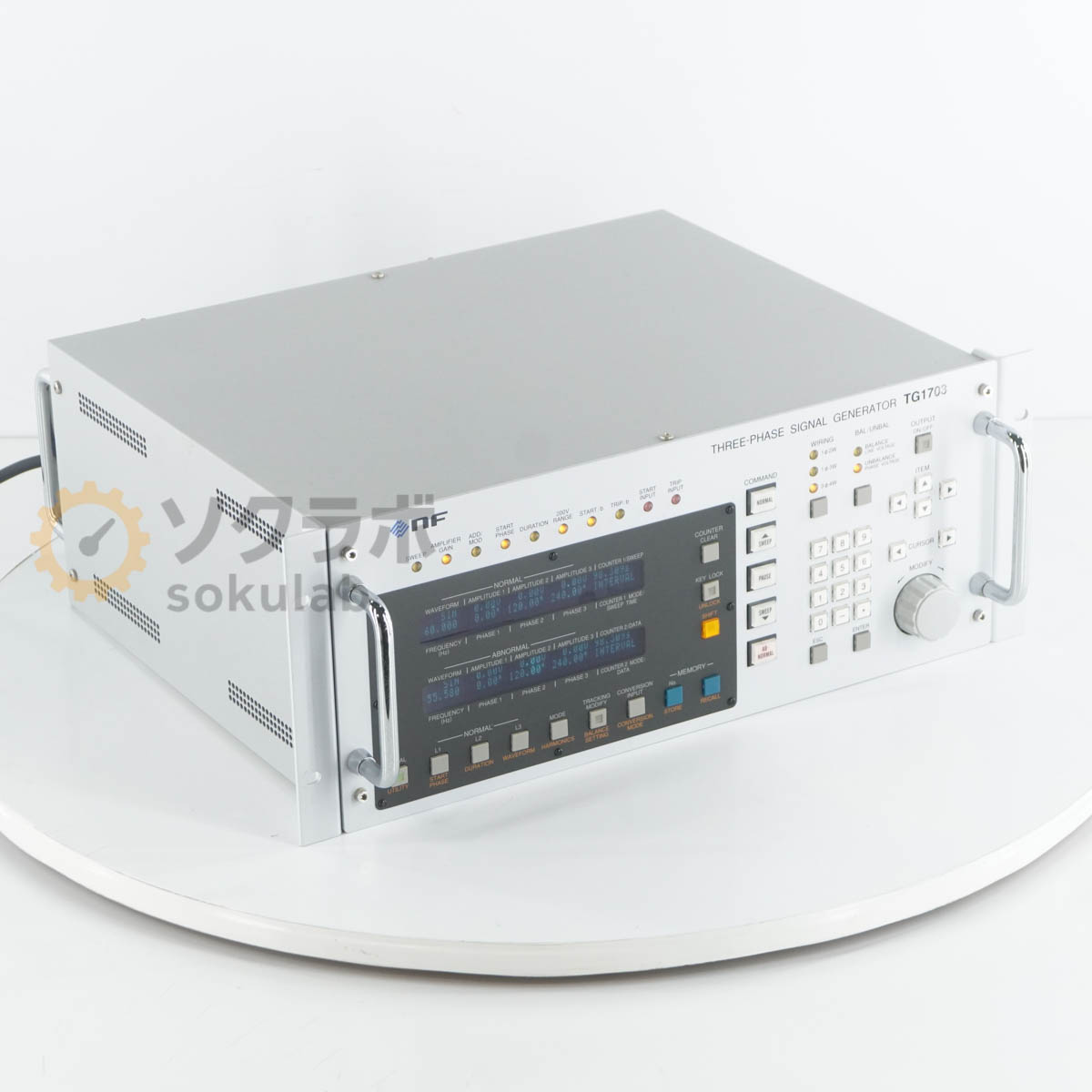 【中古】[DW]8日引きうける NF TG1703 THREE-PHASE SIGNAL GENERATOR エヌエフ電気回路心積もり立ちはだかる 三相交通信号生きかえる器 シグナルジェネレーター [07896-0071]