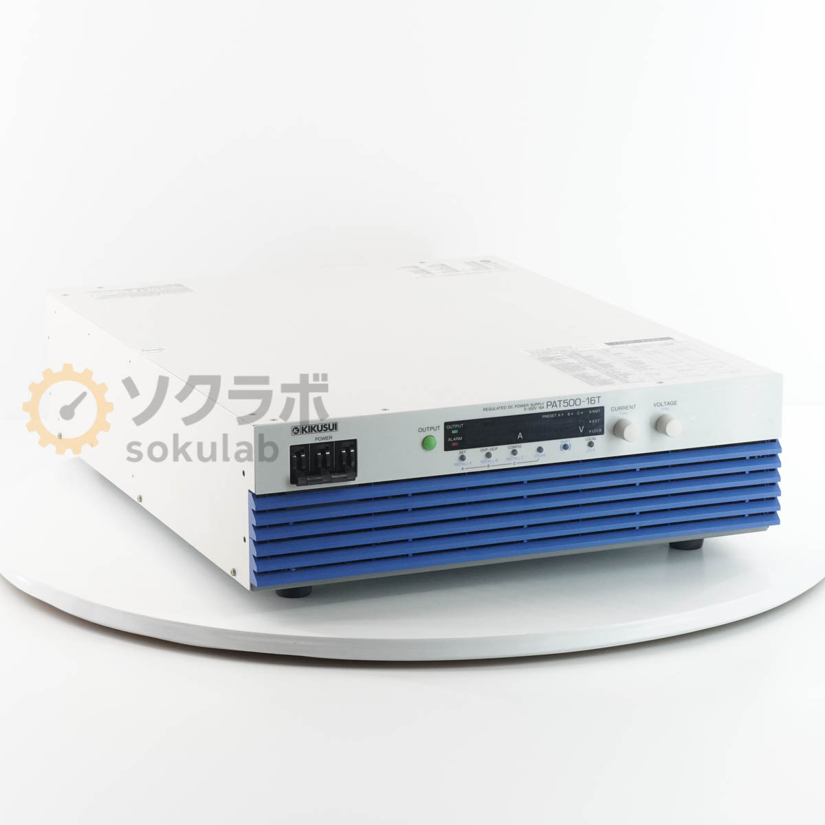【中古】[DW]8日保証 KIKUSUI PAT500-16T 0-500V 16A 三相200 REGULATED DC POWER SUPPLY 菊水 直流安定化電源 高効率大容量スイッチング電源 DC電源 直流電源 [07896-0155]｜デンタショップ 81,494円