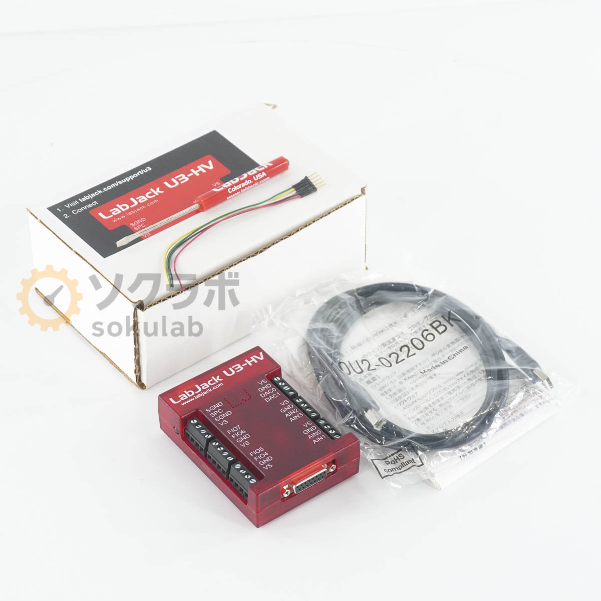 【中古】[DW]8日保証 Labjack U3-HV Data Logger ラボジャック データロガー [08482-0001]｜デンタショップ