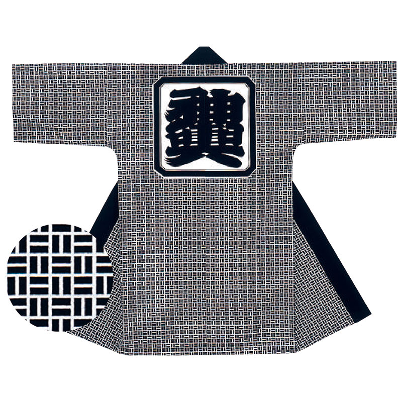 姫様　【法被専用ページ】 楽天市場】長半纏 法被 半天 袢天 半被 反応染め (ネズ地に濃紺) 綿100