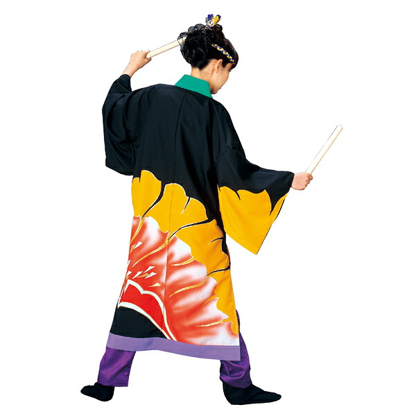 よさこい 長半纏 半天 袢天 法被 半被 衣装 ポリエステル100% YOSAKOI ソーラン 祭り ダンス 舞踊 踊り はんてん はっぴ ハッピ 舞台 ステージ 男女兼用|粋な伝統 和好