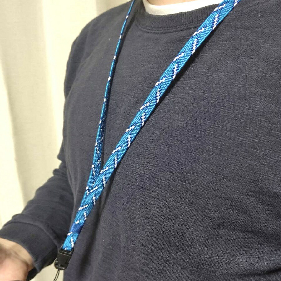 市場 くみひもネックストラップ 首掛ストラップ クリップ付 笹波組 三色流線柄 着脱式