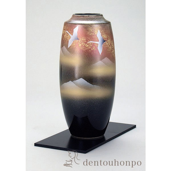 楽天市場】【LINE登録で300円クーポン】 九谷焼 花瓶 金箔鶴木立