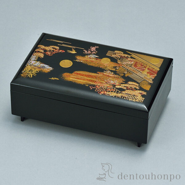 楽天市場】ジュエリーボックス 小箱 螺鈿の宝石箱 柿に目白 漆器