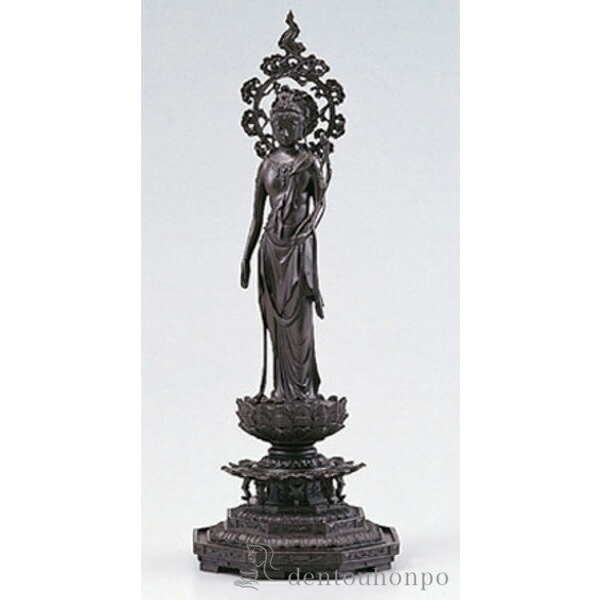 銅製 聖観音像 ブロンズ ( 木札名入れ有料 仏壇 お寺さま 仏様 日本 仏具 陵丘銅器 法要 メモリアル 法事 祈とう 忌中 献ずる 奉納 開店 事務室移し替える 開業 差し上げ物 祝賀会 しっぺい返し 畏まり 令和 外国で 日本 成人男性 亭主もち 日本製 おすすめ 仏壇 仏具 子守り 一般受け )