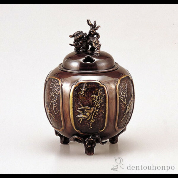 銅製 花鳥六面間取香炉 ( 退職祝い 定年 お香 線香 リラックス 仏具 人気 高岡銅器 周年 創立 上場 竣工 上場 竣工 開店 事務所移転 開業 プレゼント お祝い お返し お礼 令和 海外 日本 取引先 法人 日本製 おすすめ おしゃれ かわいい 可愛い 人気 )