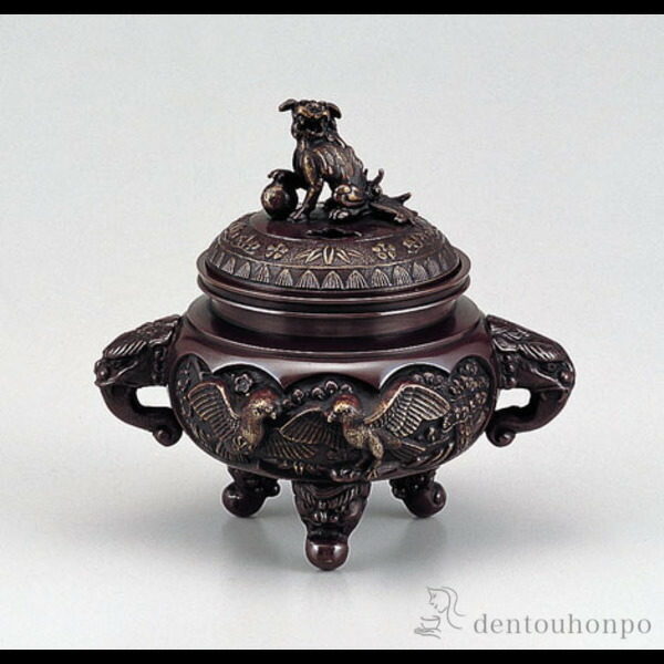 銅製 開運花鳥香炉 徳色 ( 退職祝い 定年 お香 線香 リラックス 仏具 人気 高岡銅器 周年 創立 上場 竣工 上場 竣工 開店 事務所移転 開業 プレゼント お祝い お返し お礼 令和 海外 日本 取引先 法人 日本製 おすすめ おしゃれ かわいい 可愛い 人気 )