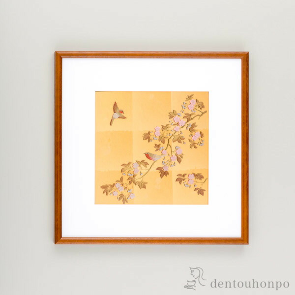 【LINE登録で300円クーポン】 花見鳥 立体パネル ( 箔一 プレート名入れ有料 父の日 プレゼント 初任給 額縁 飾り フレーム 人気 おすすめ 金沢金箔 周年 創立 上場 竣工 誕生日プレゼント 還暦祝い 古希 喜寿 米寿 退職 定年 プレゼント お祝い お返し お礼 令和 海外 )