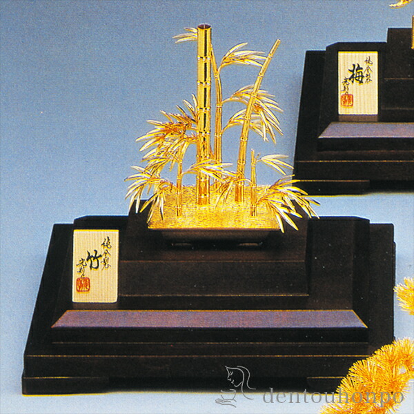 楽天市場】純金 盆栽 竹 A 3号・100g ( 光則（金工芸） 木札名入れ有料