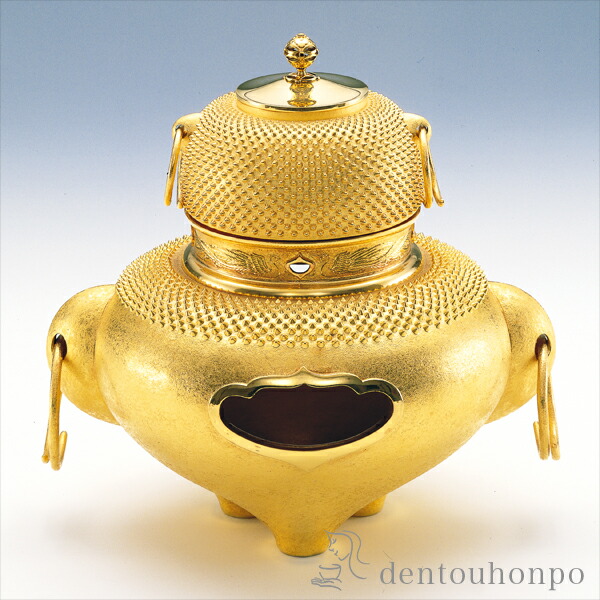 楽天市場】純金 風炉 茶釜セット 3900g ( 木札名入れ有料 高級