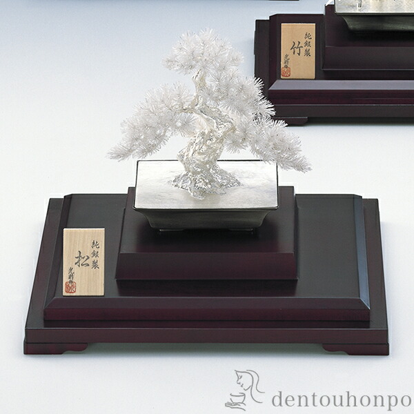 楽天市場】純金 盆栽 松 B 7号・340g ( 光則（金工芸） 木札名入れ有料