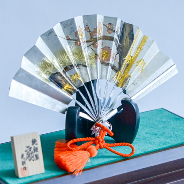 楽天市場】【中古】 純銀製 扇飾り 末廣 秀雄作 松竹梅 ガラス