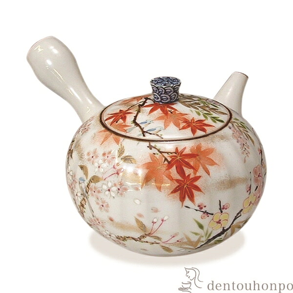 急須 彩花鳥 ( 名入れ有料 ティーポット お茶 煎茶 日本茶 おすすめ 清水焼 京焼 結婚 出産 内祝い 引き出物 金婚式 誕生日プレゼント 還暦祝い 古希 喜寿 米寿 退職 定年 プレゼント お祝い お返し お礼 令和 両親 父 母 男性 女性 日本製 おすすめ おしゃれ かわいい )|伝統本舗