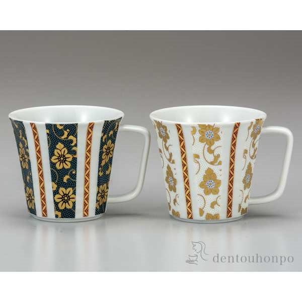 在庫有 Line友達クーポン発行中 九谷焼 ペアマグカップ 鉄仙文 退職祝い プレゼント プレゼント デザイン マグ オリジナル タンブラー 九谷焼 結婚 出産 内祝い 引き出物 金婚式 誕生日プレゼント 還暦祝い 古希 喜寿 米寿 退職 定年 プレゼント お祝い お返し