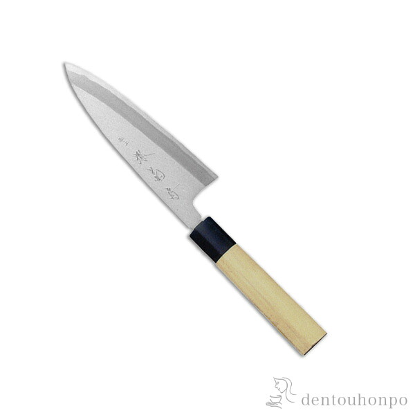 和包丁 堺菊守 極上（水牛柄） 舟行 165mm 1本 名入れ彫刻無料 ( 切れ味 ナイフ 庖丁 人気 おすすめ 堺打刃物 結婚 出産 内祝い 引き出物 金婚式 誕生日プレゼント 還暦祝い 古希 喜寿 米寿 退職 定年 プレゼント お祝い お返し お礼 令和 両親 父 母 男性 女性 日本製 )｜伝統本舗