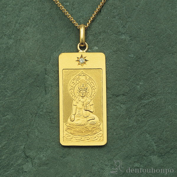 御釈迦様　ペンダント　14k 楽天市場】純金製 仏様お守りペンダント 釈迦如来 K18チェーン付