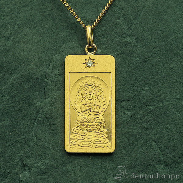楽天市場】純金製 仏様お守りペンダント 釈迦如来 K18チェーン付