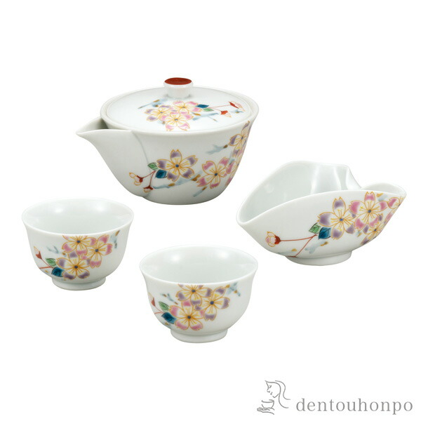 宝瓶揃 和桜 ( 母の日 早割 プレゼント 初任給 茶器セット 急須 湯呑み 日本茶 中国茶 九谷焼 結婚 出産 内祝い 引き出物 金婚式 誕生日プレゼント 還暦祝い 古希 喜寿 米寿 退職 定年 プレゼント お祝い お返し お礼 令和 両親 父 母 男性 女性 日本製 おすすめ )