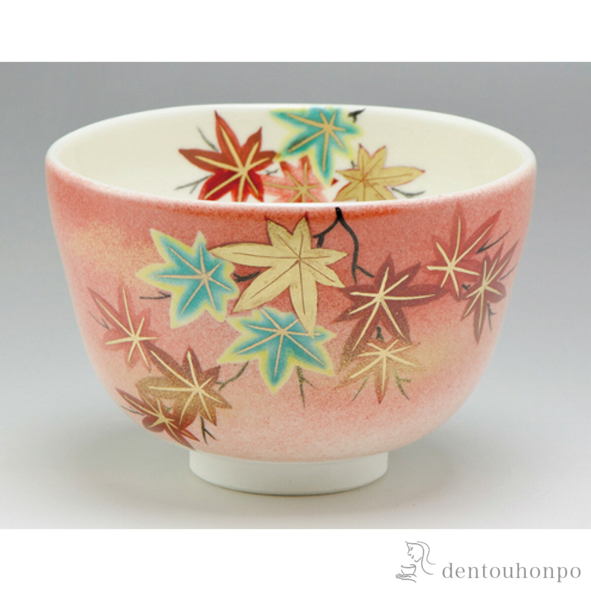 抹茶碗 色絵錦葉 ( 名入れ有料 母の日 早割 プレゼント 初任給 抹茶碗 茶道具 茶器 お稽古用 抹茶 清水焼 京焼 結婚 出産 内祝い 引き出物 金婚式 誕生日プレゼント 還暦祝い 古希 喜寿 米寿 退職 定年 プレゼント お祝い お返し お礼 令和 自宅 家庭 イベント )