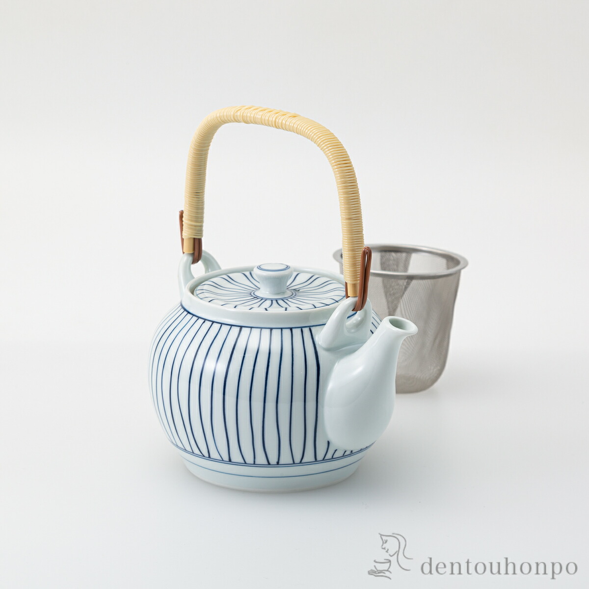 縞十草 MS6号土瓶 ( 母の日 早割 プレゼント 初任給 ポット どびん お茶 土瓶蒸し 和食器 波佐見焼 結婚 出産 内祝い 引き出物 金婚式 誕生日プレゼント 還暦祝い 古希 喜寿 米寿 退職 定年 プレゼント お祝い お返し お礼 令和 両親 父 母 男性 女性 日本製 )