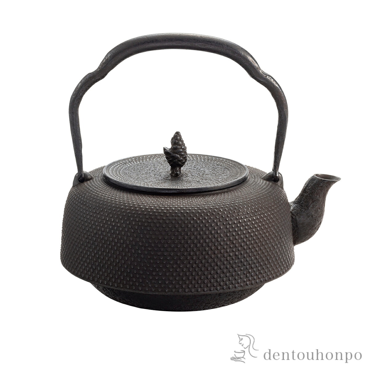 岩鋳 南部鉄器 鉄瓶18型 万代アラレ 直火専用 1800ml（1.8L） ( 岩鋳 退職祝い 定年 やかん 湯沸かし てつびん 白湯 おすすめ 南部鉄器 結婚 出産 内祝い 引き出物 金婚式 誕生日プレゼント 還暦祝い 古希 喜寿 米寿 退職 定年 プレゼント お祝い お返し お礼 令和 )