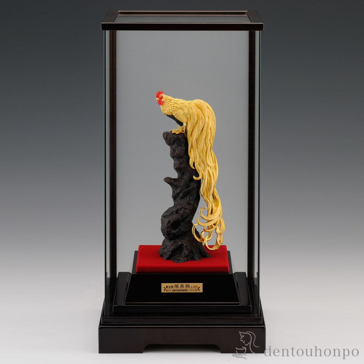 楽天市場】純金 尾長鶏 180g ( 光則（金工芸） プレート名入れ有料 
