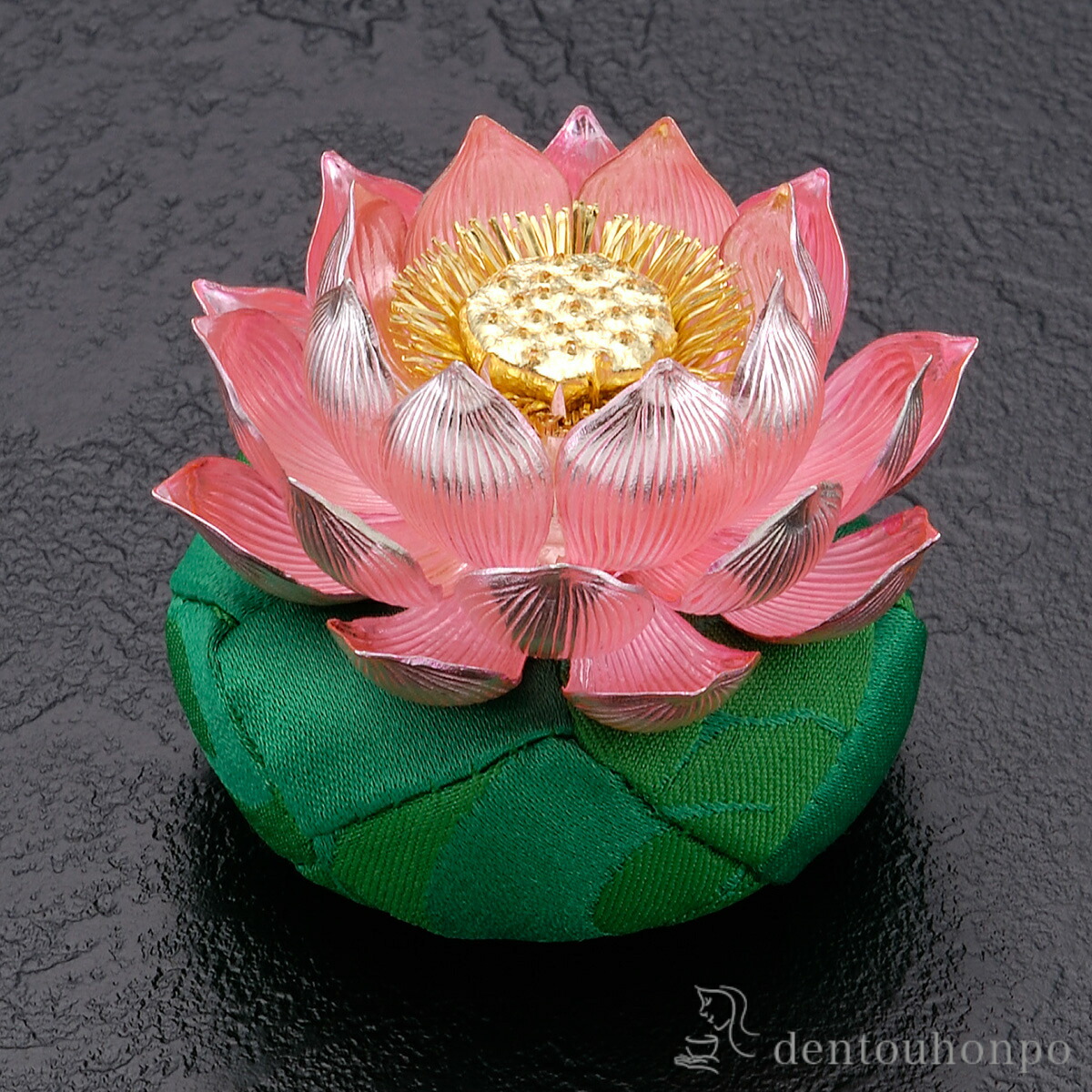 純銀 蓮飾り ピンク 1.7号・17g ( 高級 コレクション 美術品 工芸品 伝統 東京銀器（銀工芸） 周年 創立 上場 竣工 開店 事務所移転 開業 プレゼント お祝い お返し お礼 令和 海外 日本 取引先 法人 日本製 おすすめ おしゃれ かわいい 可愛い 人気 )