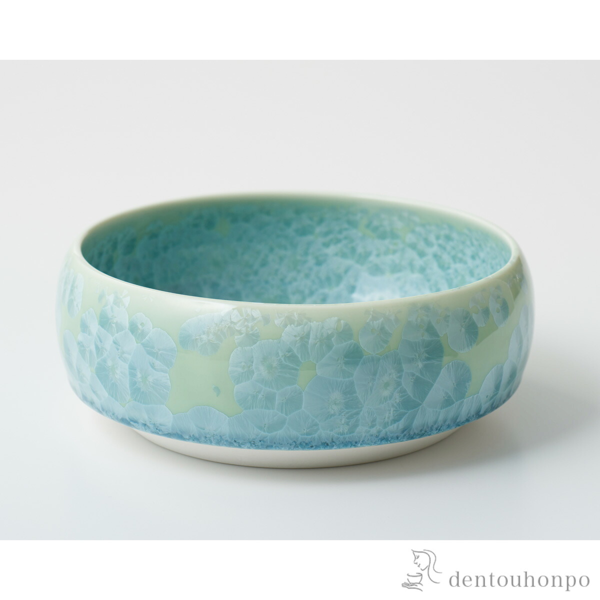 ペット用フードボウル Paws bowl 花結晶 緑 L ( 清水焼 京焼 猫用 犬用 ネコ 猫 ペット用品 清水焼 京焼 新築祝い　誕生日　 プレゼント お祝い お返し お礼 令和 家族　ペット 男性 女性 日本製 おすすめ おしゃれ かわいい 可愛い おそろい )