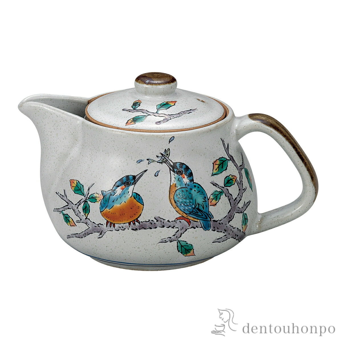 ポット急須 かわせみ 茶こし網付 ( 母の日 早割 プレゼント 初任給 ティーポット お茶 煎茶 日本茶 おすすめ 九谷焼 結婚 出産 内祝い 引き出物 金婚式 誕生日プレゼント 還暦祝い 古希 喜寿 米寿 退職 定年 プレゼント お祝い お返し お礼 令和 両親 父 母 男性 )