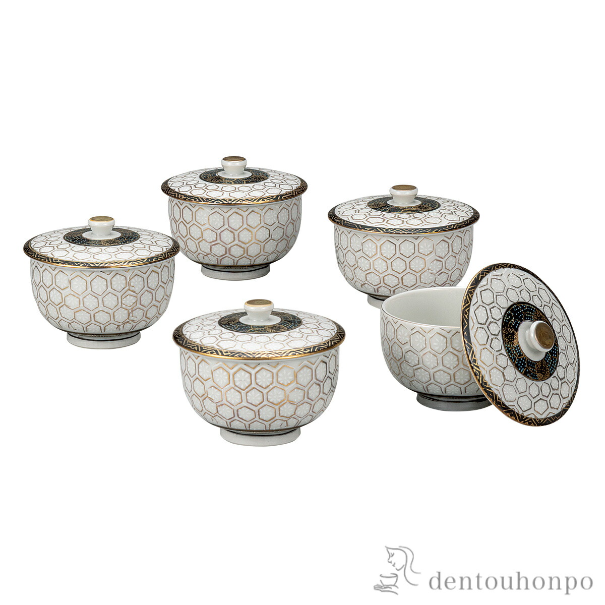 蓋付汲出揃 亀甲文 ( 母の日 早割 プレゼント 初任給 茶器セット 急須 湯呑み 日本茶 中国茶 九谷焼 結婚 出産 内祝い 引き出物 金婚式 誕生日プレゼント 還暦祝い 古希 喜寿 米寿 退職 定年 プレゼント お祝い お返し お礼 令和 両親 父 母 男性 女性 日本製 おすすめ )