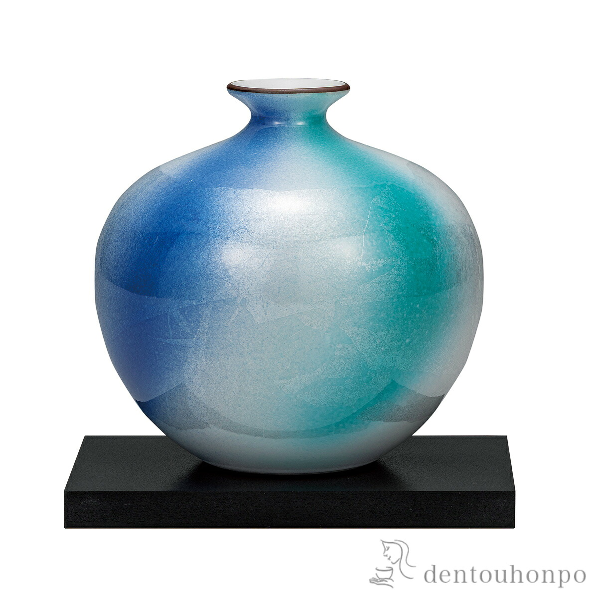 花瓶 二色銀彩 5.2号 台付 ( 木札名入れ有料 母の日 早割 プレゼント 初任給 ガラス フラワーベース 花器 一輪挿し おすすめ 九谷焼 周年 創立 上場 竣工 開店 事務所移転 開業 プレゼント お祝い お返し お礼 令和 海外 日本 取引先 法人 日本製 おすすめ 仏壇 仏具 ) 9,768円