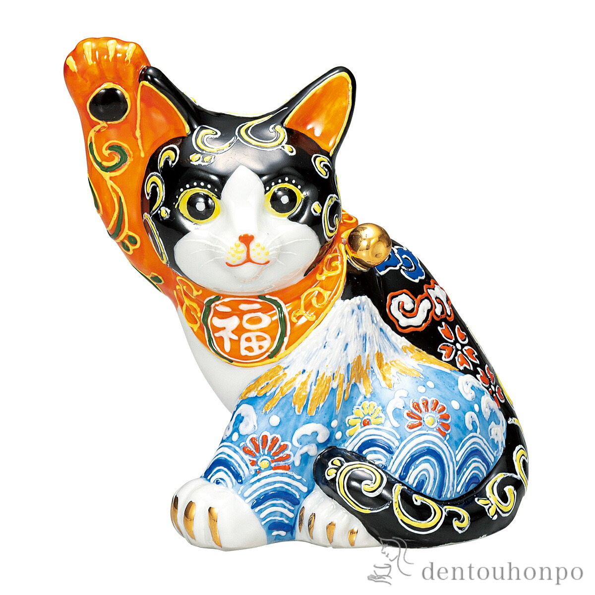 招き猫 白富士菊水 5.5号 ( 母の日 早割 プレゼント 初任給 置物 幸運 開運 まねきねこ 風水 九谷焼 結婚 出産 内祝い 引き出物 金婚式 誕生日プレゼント 還暦祝い 古希 喜寿 米寿 退職 定年 プレゼント お祝い お返し お礼 令和 両親 父 母 男性 女性 日本製 おすすめ )