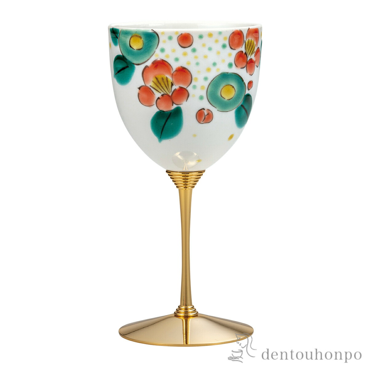 ワインカップ 花ちらし ( 母の日 早割 プレゼント 初任給 ワインカップ 酒器 日本酒 冷酒 人気 九谷焼 結婚 出産 内祝い 引き出物 金婚式 誕生日プレゼント 還暦祝い 古希 喜寿 米寿 退職 定年 プレゼント お祝い お返し お礼 令和 両親 父 母 男性 女性 日本製 おすすめ )