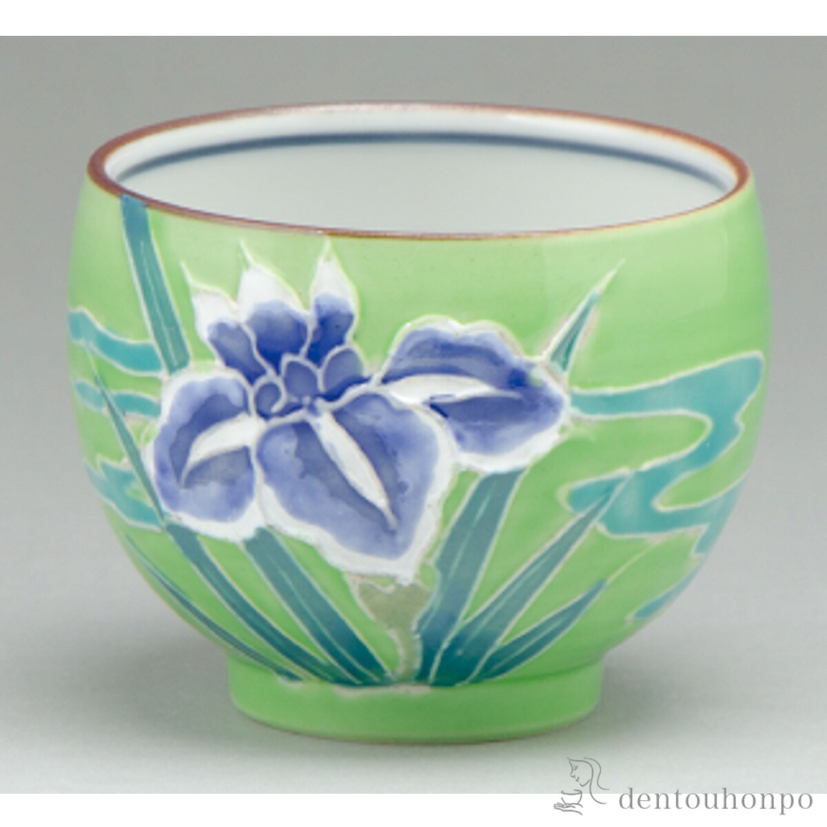 交趾花色 ぐい呑 あやめ ( 母の日 早割 プレゼント 初任給 ぐいのみ 盃 酒器 猪口 日本酒 清水焼 京焼 結婚 出産 内祝い 引き出物 金婚式 誕生日プレゼント 還暦祝い 古希 喜寿 米寿 退職 定年 プレゼント お祝い お返し お礼 令和 両親 父 母 男性 女性 日本製 おすすめ )