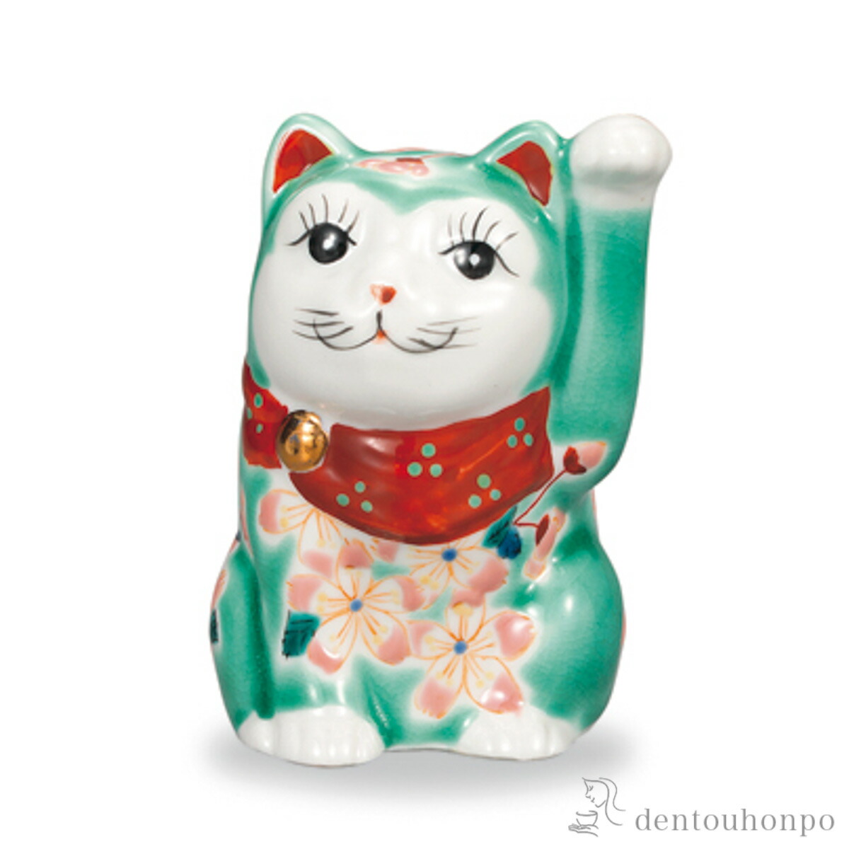 招き猫 左手 桜 3号 ( 木札名入れ有料 置物 幸運 開運 まねきねこ 風水 九谷焼 結婚 出産 内祝い 引き出物 金婚式 誕生日プレゼント 還暦祝い 古希 喜寿 米寿 退職 定年 プレゼント お祝い お返し お礼 令和 両親 父 母 男性 女性 日本製 おすすめ おしゃれ かわいい )