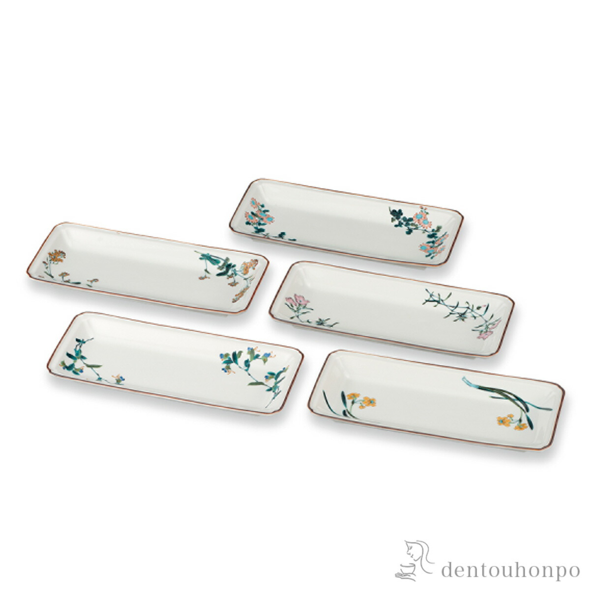 【11%OFFクーポン\u0026P5倍 5/9 20~24時】 皿揃 五草花絵変わり 8号 5枚セット ( 初任給 プレゼント 母の日 和食器セット お皿 揃える 食器 和食 九谷焼 結婚 出産 内祝い 引き出物 金婚式 誕生日プレゼント 還暦祝い 古希 喜寿 米寿 退職 定年 プレゼント お祝い お返し )