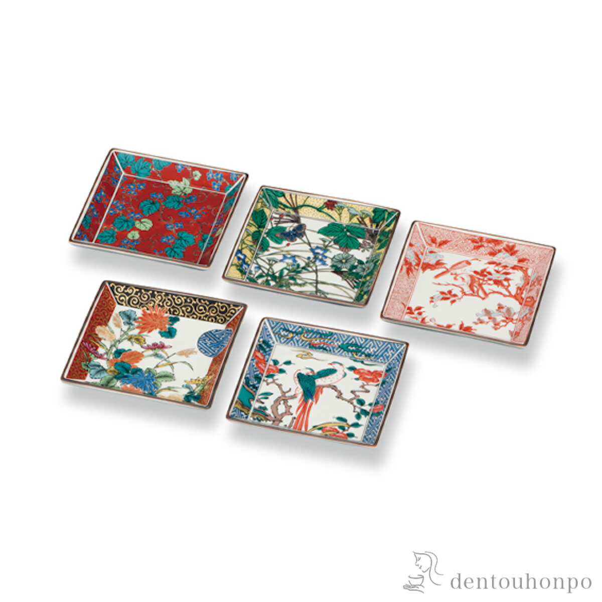 皿揃 歴代画 6号 5枚セット ( 木箱名入れ有料 母の日 早割 プレゼント 初任給 和食器セット お皿 揃える 食器 和食 九谷焼 結婚 出産 内祝い 引き出物 金婚式 誕生日プレゼント 還暦祝い 古希 喜寿 米寿 退職 定年 プレゼント お祝い お返し お礼 令和 両親 父 母 男性 )