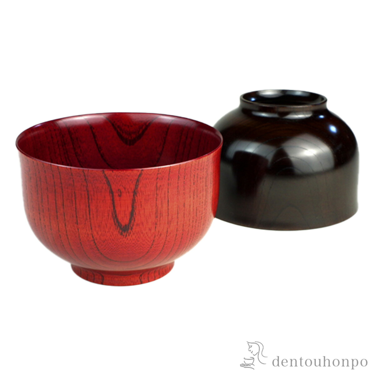 木製汁椀 茜色 神代色 ２個セット ( 母の日 早割 プレゼント 初任給 雑煮椀 お椀 お吸い物 味噌汁 おすすめ 山中漆器 結婚 出産 内祝い 引き出物 金婚式 誕生日プレゼント 還暦祝い 古希 喜寿 米寿 退職 定年 プレゼント お祝い お返し お礼 令和 両親 父 母 男性 女性 )