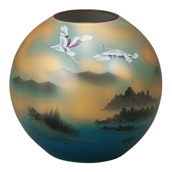 楽天市場】九谷焼 花瓶 8.5号 木立鶴 K9-1319 日本製 ギフト