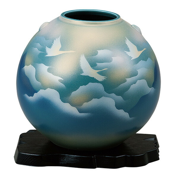 九谷焼 ８号花瓶 松に鶴 和食器 日本製 ギフト おうち ごはん うつわ 陶器 九谷焼 ８号花瓶 松に鶴 和食器 日本製 ギフト おうち ごはん うつわ 陶器